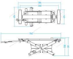Мобильный мини-подъемник NORDBERG N636-2,5 с пневмоподушкой
