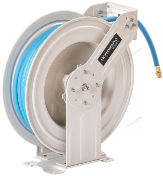 Гибридный воздушный шланг NORDBERG HR1220HPVC c двойным армированием на стальной катушке (12,5х19 мм, 20 м)