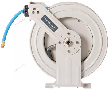 Гибридный воздушный шланг NORDBERG HR1220HPVC c двойным армированием на стальной катушке (12,5х19 мм, 20 м)