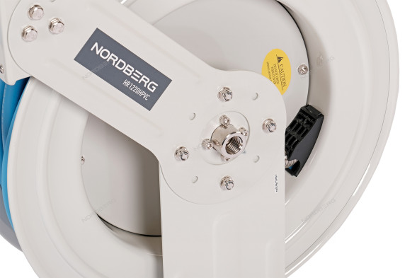 Гибридный воздушный шланг NORDBERG HR1220HPVC c двойным армированием на стальной катушке (12,5х19 мм, 20 м)