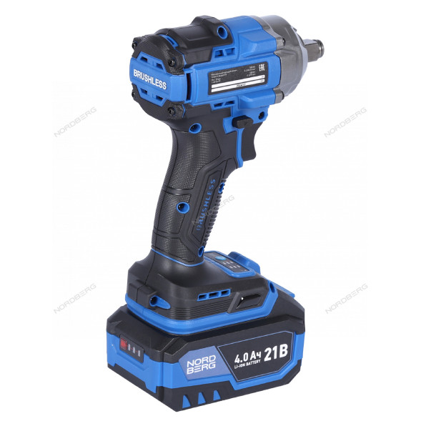 Аккумуляторный гайковерт NORDBERG NE802K (1/2&quot;, 21В, 500Нм)