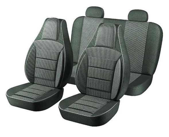 Авточехлы   Lada 2108, 09, 099, 013, 014, 015  "PILOT"  ECO жаккард темно-серый