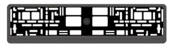 Рамка номера пластик  AVS RN-4  Карбон  черный
