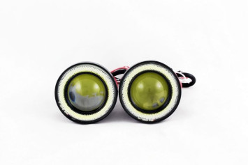 Ходовые огни SOLAR COB 10W с ангел.глаз. 2W 1200Lm 7000K IP65 МЕТАЛЛ 64*50*64мм