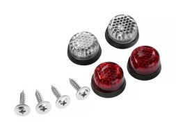 Болты для крепления номера с светоотражат. (крепление под САМОРЕЗ) (2красн.+2бел.)