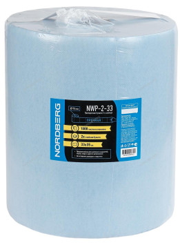 Двухслойная протирочная бумага NORDBERG NWP-2-33 (33х35 см, 1000 листов, 350 м)