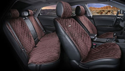 Комплект Накидок  «CALIFORNIA PLUS»  Кофе/Кофе/Кофе  (велюр премиум класса)