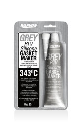 RW  Герметик силиконовый  высокотемпературный  СЕРЫЙ  (85г)