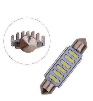 SOLAR  Свет-од  12V  T11x41  6 SMD 7020 C5W  SV8.5 белый