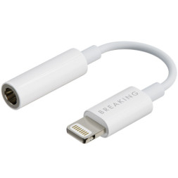 Адаптер Breaking, AUX 3.5мм - Lightning (Белый)