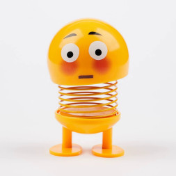 Игрушка на торпедо собачка смайлик пружина №2 (румянец)