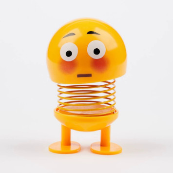 Игрушка на торпедо собачка смайлик пружина №2 (румянец)