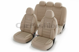 Чехлы  «GROSS»  Бежевый/Бежевый/Бежевый (твид  дублированный поролоном на сетке)