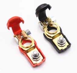 Клеммы аккумулятора Carlife, стандарт с крышкой 2шт.