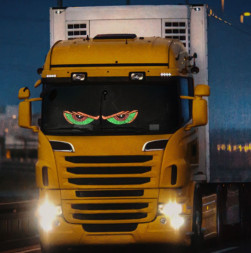 Светодиодные глаза 12V, 32*13см (красный, желтый, зеленый)