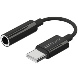 Адаптер Breaking, AUX 3.5мм - Type-C (Черный)