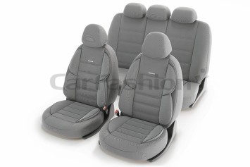 Чехлы  «GROSS»  Св.Серый/Св.Серый/Темн.Серый (твид  дублированный поролоном на сетке)