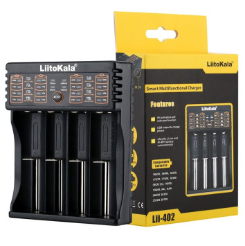 Зарядка для АКБ батареек универсальная LiitoKala на 4 батарейки (26650, 18650,16340,14500)