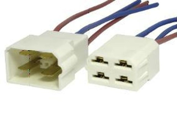 ЭТ Монтажный разъем 4 контакта (6.3 мм)  с проводами  (цена за 1штук)