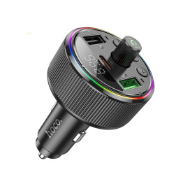 FM - Модулятор  HOCO + 2USB+ TypeC с быстрой зарядкой, PD30W, QC3.0  Bluetooth