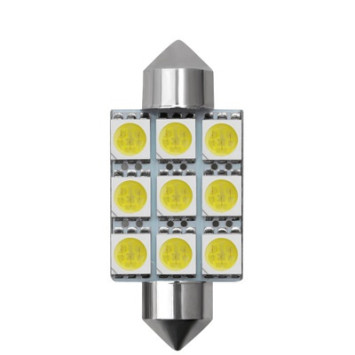 SOLAR  Свет-од  12V  T11x41  9 SMD 5050 C5W  SV8.5 белый