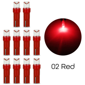 SOLAR  Свет-од  12V  T5 1 LED  W2.x4.6d красный  (цена за 10шт)