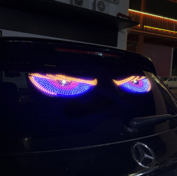 Светодиодные глаза 12V, 32*13см (красный, желтый, синий)