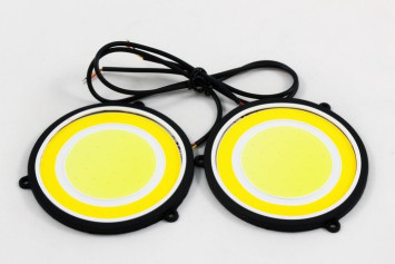 Ходовые огни SOLAR COB-5R с ангел.глаз. черный корпус 87*04*87мм