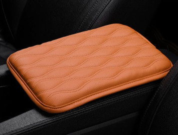 Чехол на подлокотник экокожа на двух резинках 21x29 см Коричневый (плоский)