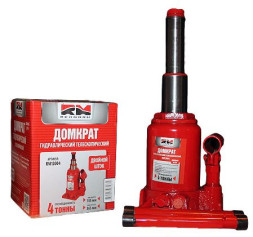 Домкрат гидравл. телескоп  4т. 2х-штоковый  подъем 155-365мм  "RedMark"