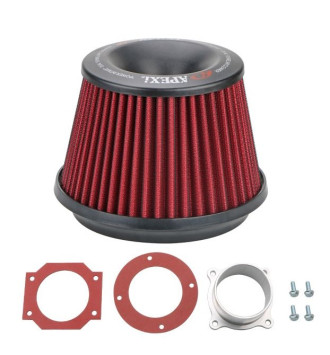 Фильтр нулевого сопротивления APEXi, вход 76мм. (16*16*17,5см) красный