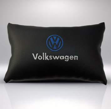Подголовник-подушка с маркой авто  VW  (комплект 2шт)