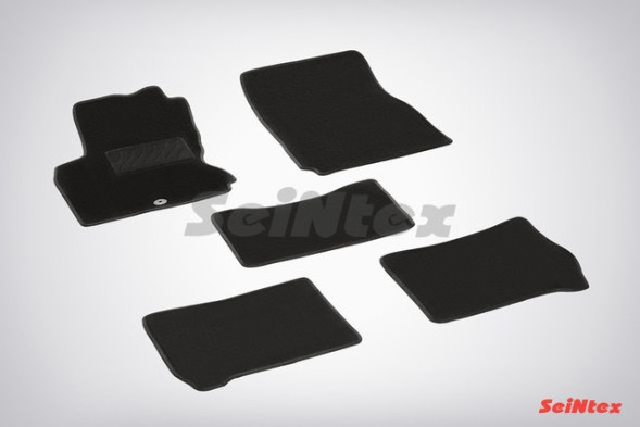 Коврики текстильн. Nissan Note 2005-2009г.  /компл.5шт./осн.резин./ LUX
