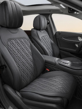 Накидка Elit низ+вверх сиденья, экокожа NAPPA , черный/черный