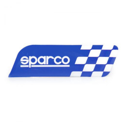 Накладки на кузов  Эмблема  "SPARCO"  на кузов  Флаг , синий  (120x35мм)