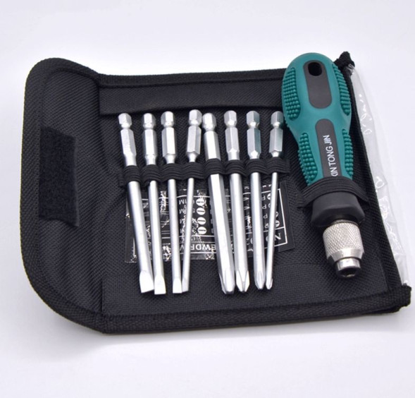 Отвертка с набором бит 8шт