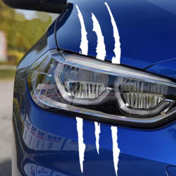 Наклейка  Порез раптора  12x40см  Белый