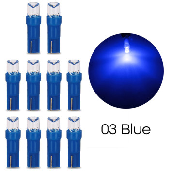 SOLAR  Свет-од  12V  T5 1 LED  W2.x4.6d синий  (цена за 10шт)