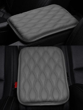 Чехол на подлокотник экокожа на двух резинках 21x29 см Серый (плоский)