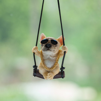 Подвески на зеркало заднего вида Собака в очках №2