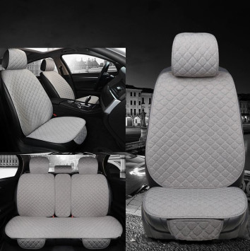 Комплект Накидок на весь салон «Classic» Серый/Серый/Серый (велюр)