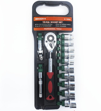 DC Набор торцевых головок с трещеткой 3/8&quot; 13 предметов (короткие)