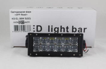 Фара Off Road   SOLAR  дальный свет  12SMD, 36W, ЛИНЗА 5D 2520LM, 6000K  (195х85х75мм)  12V