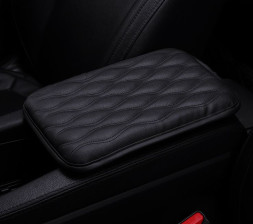 Чехол на подлокотник экокожа на двух резинках 21x29 см Черный (плоский)