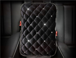 Чехол на подлокотник велюр со стразами 21x29см Черный