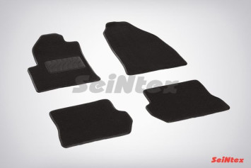 Коврики текстильн. Ford Fusion III, IV 2002-2012г./Fiesta V 2001-2008г. /компл.4шт./осн.резин./ LUX