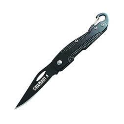 Нож туристический "СЛЕДОПЫТ", дл. клинка 70 мм, без фиксатора, с карабином, на блистере