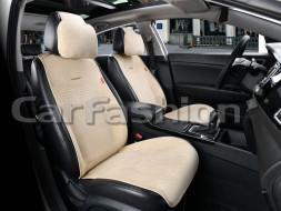 Накидки Фронт  «PRESTIGE FRONT»  Бежевый/Бежевый (искуственная замша/экокожа)