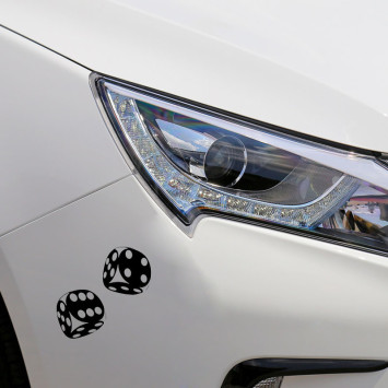 Наклейка &quot;Кости игральные &quot;   (13,4*13см)  Черный