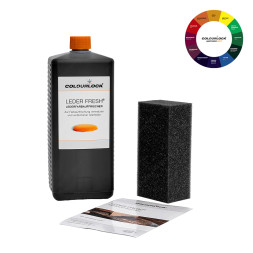 COLOURLOCK Тонирующий крем краска с закрепителем для кожи Чёрный цвет 1000 мл Leder Fresh Tönung F034 LZ-11009-F034